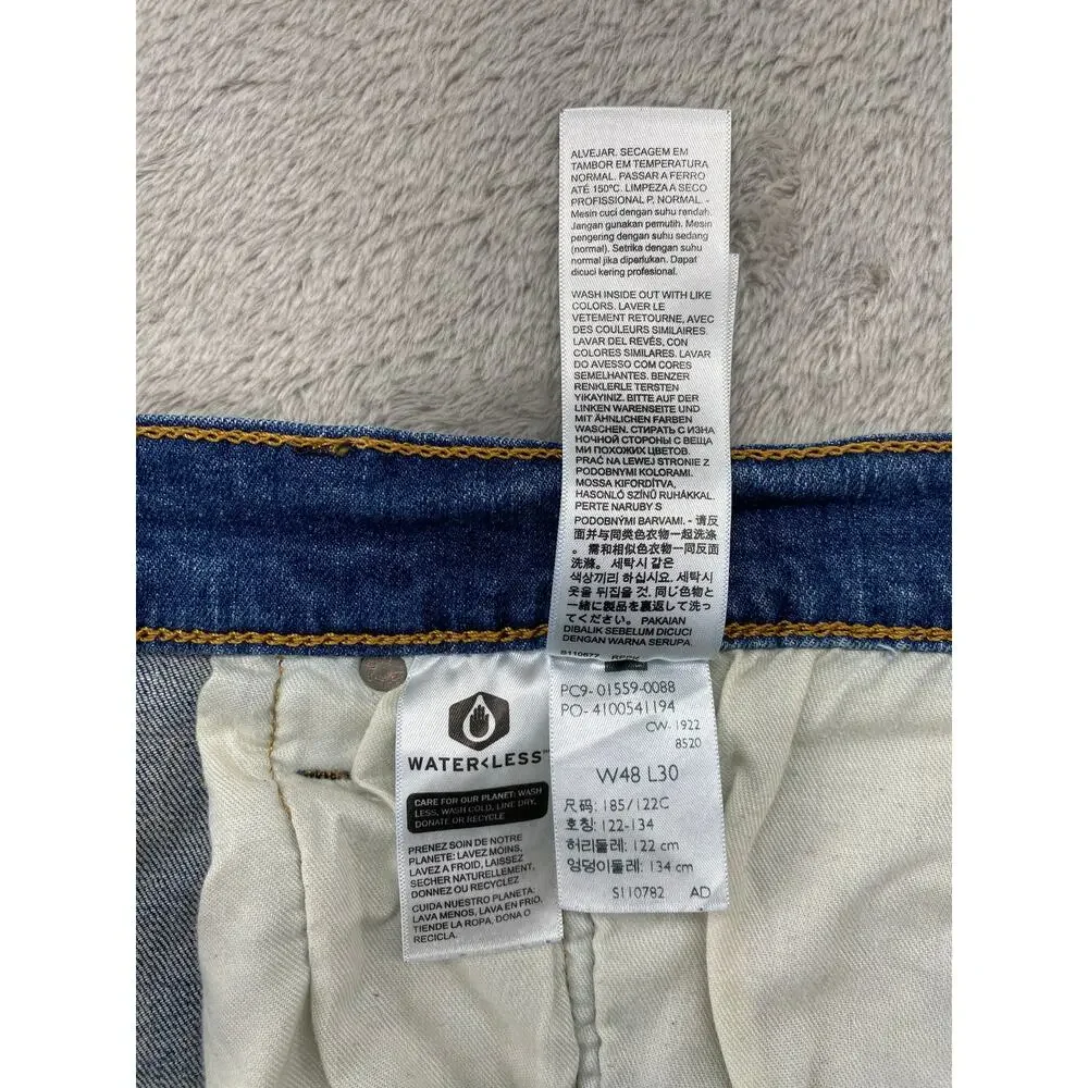 Levi's 559 Relaxed Straight Jeans Men's W48 L30 Light Wash Big & Tall